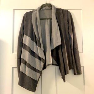 Asymmetrical gray cardigan
